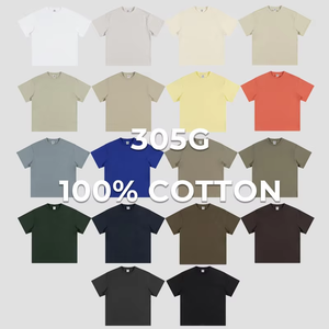 T-shirts pour hommes en coton 100% tricoté, imprimés, décontractés, respirants, écologiques, coupe classique, haute qualité, 305 g/m², vente en gros - Product Image 3