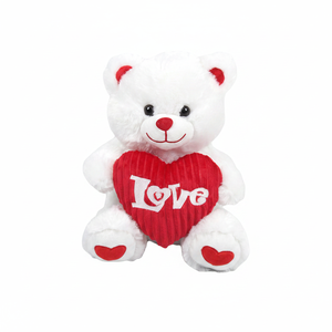 24 Pezzi/Scatola Orsacchiotto Bianco da 30 cm con Cuore, Decorazioni per San Valentino Modello 376602 - Product Image 2