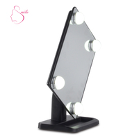 Nouveaux produits intelligents miroir de maquillage de bureau debout à 4 ampoules personnalisé avec lumière LED