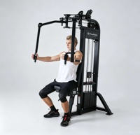 Appareil de musculation professionnel en acier robuste, réglable et ergonomique, avec système de sélection de poids, pour exercices de Deltédaux Posterioris et Pectoralis (Pec Fly)