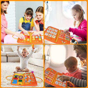 Tableau d'activités en <span class=keywords><strong>feutre</strong></span> personnalisé à faire soi-même, jouets éducatifs Montessori, accessoires pour tableau d'activités, tableau d'activités en <span class=keywords><strong>feutre</strong></span> pour tout-petits - Product Image 5