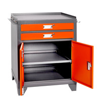 Coffre à outils en métal à 2 tiroirs et chariot de rangement en fer Fengfan, compatible OEM, 48 cm x 48 cm x 70 cm x 90 cm