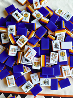 Jeu de Mahjong Américain Grande Taille, Mahjong Émeraude Le Magicien d'Oz, Tuiles de Mahjong Personnalisées Pop Diva Blanches, Mahjong Floral Rose avec Soleil