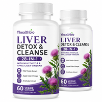 Capsules Détox Foie Mélange Multi-Plantes Chardon-Marie Pissenlit Extrait d'Artichaut Capsules Végétariennes HPMC OEM ODM