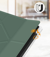 Étui de protection personnalisé en cuir PU et acrylique transparent, support déformable pour liseuse Kindle Scribe 10,2 pouces 2024 avec porte-stylo