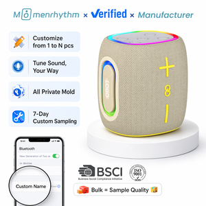 Haut-parleur Bluetooth portable en tissu OEM/ODM, personnalisable avec logo, boutons en silicone, son stéréo, USB/TF, idéal pour la plage et les fêtes à la piscine – Vente chaude - Product Image 1