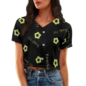 Design di <span class=keywords><strong>calcio</strong></span> stampato in 3D uniforme da Baseball corta da donna Drop Shipping Logo/maglia da Baseball con nome della squadra - Product Image 4