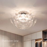 Lampu Langit-langit Kerucut Pinus PVC Bentuk Bunga Kreatif Lampu Kamar Tidur Modern Sederhana Nordik Hangat dan Romantis untuk Ruang Tamu Kecil Rumah