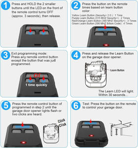 2024 NOUVEAU Remplacement pour Liftmaster 893MAX Sears <span class=keywords><strong>Craftsman</strong></span> 890max Télécommande d'<span class=keywords><strong>ouvre</strong></span>-<span class=keywords><strong>porte</strong></span> <span class=keywords><strong>de</strong></span> <span class=keywords><strong>garage</strong></span> jusqu'à 6 portes - Product Image 2