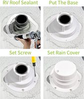 Kit de couvercle d'évent de plomberie pour camping-car, évent de plomberie, couvercle d'évent d'égout de toit en plastique, accessoires de camping-car blancs pour maison