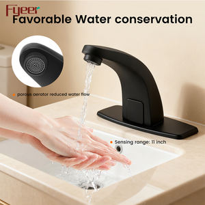 Nuevo <span class=keywords><strong>Grifo</strong></span> <span class=keywords><strong>Sensor</strong></span> Negro para <span class=keywords><strong>Lavabo</strong></span> <span class=keywords><strong>de</strong></span> Agua Fría y Caliente Fyeer <span class=keywords><strong>con</strong></span> Válvula <span class=keywords><strong>de</strong></span> Ajuste <span class=keywords><strong>de</strong></span> Temperatura - Product Image 2