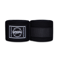 GINGPAI Lot de 2 Bandages de Boxe Élastiques et Respirants Muay Thai, Supports pour Poignets Kickboxing MMA Sanda Taekwondo 1,5/3/5M