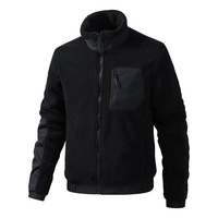 Blouson Bomber Zippé Homme Transfrontalier en Polyester Automne Hiver Col Montant Décontracté Streetwear Motif Cœur Service OEM