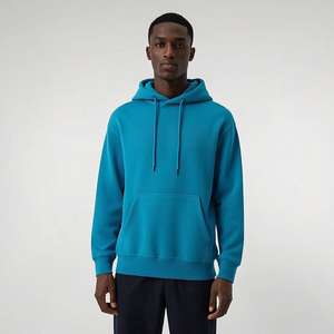 Sudadera con Capucha de Alta Calidad, Hombros Caídos, Personalizada, de Algodón Liso, Tejido de Felpa, Ecológica, para Hombre, con Logotipo en Relieve 3D - Product Image 3