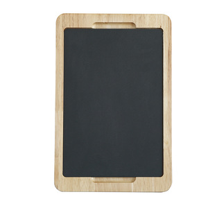 Assiette à steak en pierre rectangulaire avec cadre en bois, surface en ardoise noire, pour restaurant, hôtel, dîner occidental, fête - Product Image 5