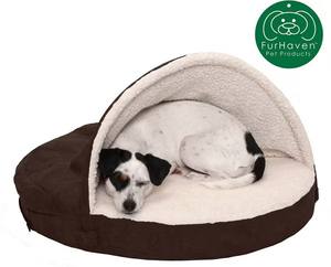 Ortho pä disches Katzen-und Hunde bett von Snuggery 26-Zoll-Schafspelz mit abnehmbarem, massivem, grauem Bezug - Product Image 4