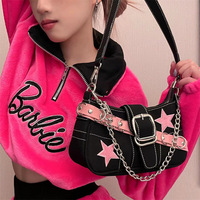 Y2k tas Perancis tas bahu bintang manis keren Hottie ketiak tas tangan wanita mode kantung utama Bolsas De Dama