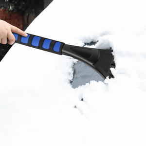 Grattoir à neige X66 avec brosse, en ABS, pour vitres de voiture, outil de déneigement hivernal - Product Image 2