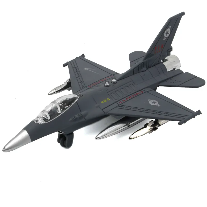 Business geschenk 1:48 legierung f-16 modell flugzeug Aircraft Pull Back Flugzeug Modell Druckguss Modell Flugzeug