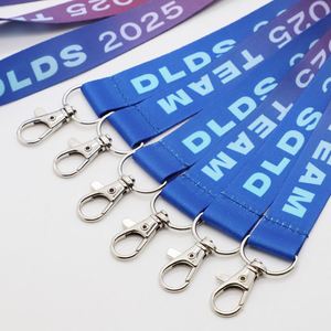 Custom Gradient <b>Lanyards</b> Group Event ID Card <b>Lanyard</b> Annual Souvenir Conference Promotional Gift Staff Neck Strap - Product Image 2