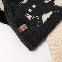 Bonnet en laine jacquard motif chat de dessin animé pour femme, style coréen décontracté, effet amincissant, chaud pour l'hiver
