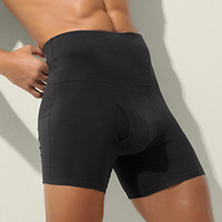 Boxers taille haute élastiques pour hommes, culottes sans couture, culottes fléchées, sous-vêtements souples avec pochette pour le pénis, sexy, couleur unie