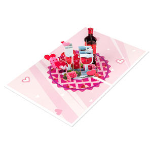 3D Love Heart Wine Bottle <strong>Valentines</strong> <strong>Card</strong> with Envelope <strong>Valentines</strong> Day Greeting <strong>Card</strong> for <strong>Husband</strong> Wife Family and Friend - Product Image 2