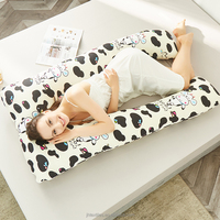 Bantal Kehamilan Bentuk U yang Dapat Disesuaikan, Sarung Katun Bermotif Lembut, Penyangga Seluruh Tubuh, Bantal Tidur untuk Ibu Hamil