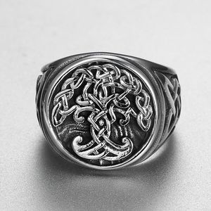Beier — bijoux Viking personnalisés, nouvelle bague d'amulette, bijoux nordiques classiques pour hommes, acier inoxydable, chevalière d'arbre de vie - Product Image 4