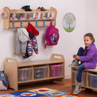 Ensemble complet de bancs de classe en bois pour la maternelle, la garderie, la crèche, le mobilier de rangement pour la salle de classe