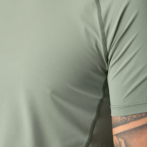 Outdoor Training Running Men Gym Exercise T-shirt High Performance Sportswear Breathable Material Active Training Gym T Shirt - Product Image 4