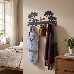 Organizador de Ropa y Llaves Adhesivo de Pared con 7 Ganchos, Ahorra Espacio, Resistente a la Oxidación, Duradero para Armario, Oficina, Dormitorio - Product Image 2