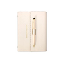 Classeur à feuilles mobiles en cuir rose de luxe personnalisé Journal papeterie cahier en cuir rechargeable A5 A6 classeur journal pour filles
