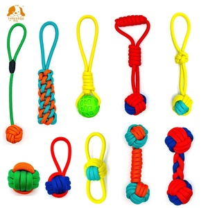 2025 nuevo polipropileno TPR <span class=keywords><strong>perro</strong></span> juguete bola chirriante <span class=keywords><strong>con</strong></span> cuerda de algodón resistente a mordeduras al por mayor <span class=keywords><strong>para</strong></span> Gatos Perros - Product Image 2