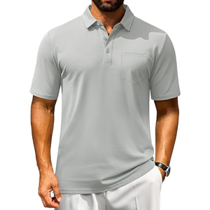 Chemises polo décontractées pour hommes en coton piqué respirant pour le golf - Product Image 4