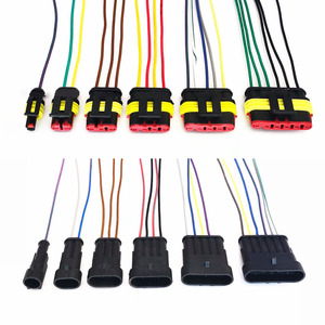 Faisceau de câbles automobile étanche Tyco à 1, 2, 3, 4, 5 ou 6 broches avec gaine en nylon et caoutchouc pour prise de lampe au xénon de voiture - Product Image 1