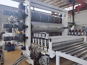 PP <span class=keywords><strong>HDPE</strong></span> 플라스틱 보드 기계 및 플라스틱 시트 압출 장비, TPE 자동차 발 매트 시트 생산 라인 - Product Image 2