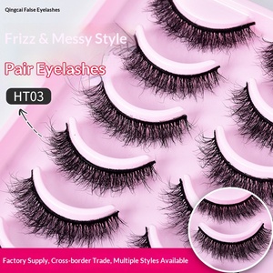 Pestañas Postizas de Pelo Sintético con Estilo <span class=keywords><strong>Despeinado</strong></span>, Modelo HT10, 10 Pares por Paquete, Gran Valor, Tridimensionales, Gruesas y Voluminosas - Product Image 3