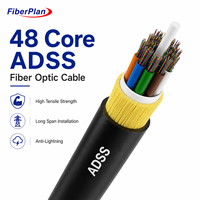 Câble à fibres optiques ADSS 2-24 cœurs monomode G652D autoportant aérien pour les télécommunications des Philippines