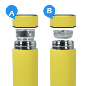 Tùy Chỉnh 500Ml Thép Không Gỉ Nhiệt Cách Điện 17Oz Trà Trái Cây Bình Chân Không Hiển Thị Nhiệt Độ Thông Minh Chai Nước Với Infuser - Product Image 4