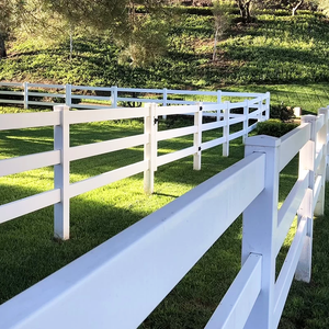 SRX Three Rails <span class=keywords><strong>Racing</strong></span> Ranch PVC Horse Valla Sólido Flexible Blanco Plástico Vinilo para Caballos Excelente Esgrima Enrejado y Puertas - Product Image 2