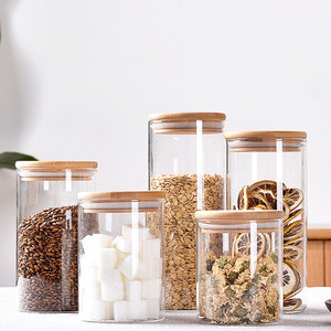 Glas-Vorratsdosen-Sets für die Küchenorganisation, durchsichtige Glasbehälter mit Deckel - Product Image 4