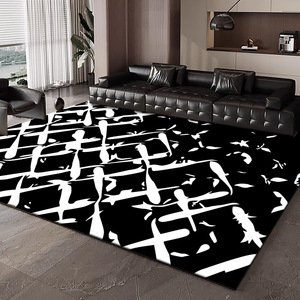 Tapis rectangulaire imprimé zèbre en fibre de polyester, résistant aux taches, lavable, pour salon, chambre à coucher, décoration moderne pour la maison - Product Image 4