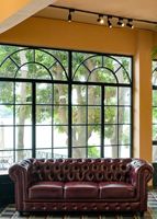Ventanas de Rejilla de Aleación de Aluminio de Estilo Francés Moderno para Viviendas, con Vidrio Templado