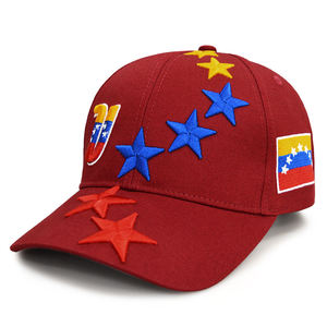 Collection de casquettes du Venezuela, faible MOQ, OEM, ODM, logo de marque personnalisé, drapeau national, étoiles brodées, casquette structurée à 6 panneaux, vente en gros - Product Image 4