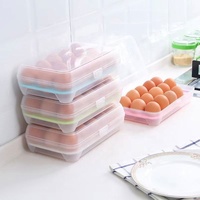 Keuken 15 Eierdoos Koelkast Vers Bewaardoos Draagbare Picknick Ei Opbergdoos Plastic En Dienblad Koelkast Opslag