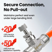 Contrôleur de vitesse pneumatique ACKO SS304 300HB+ Raccord rapide multi-ports haute résistance avec joint Viton, vanne de régulation étanche
