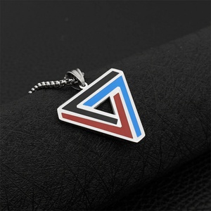 Collier en émail Hip Hop, pendentif en acier inoxydable Alan Walker - Product Image 2