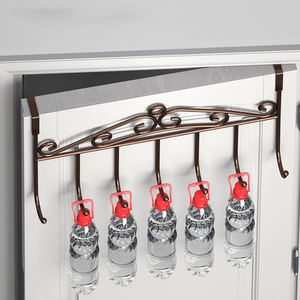 Wrought Iron Door <b>Hooks</b> Coat Rack Heavy Duty Bronze Rectangle <b>Hook</b> Type <b>Wall</b> Mount Storage Rack For Door Back Use - Product Image 2