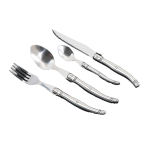 <span class=keywords><strong>Laguiole</strong></span> Coffret de couverts luxueux Damas Couverts à manche en acier inoxydable avec couteaux à steak Fourchettes pour cadeaux écologiques - Product Image 1
